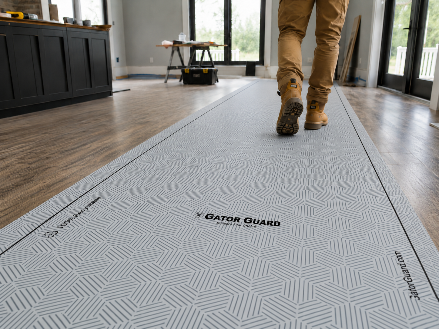 Best floor protection for construction with Gator Guard Titanium on a jobsite